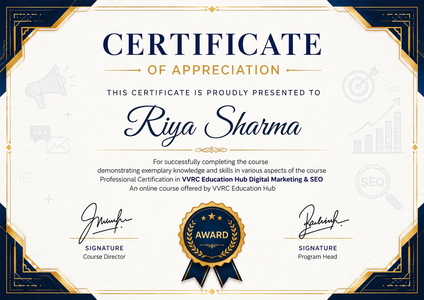 Digital Marketing & SEO Certificate